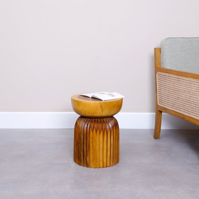 Aurora Carved Stool