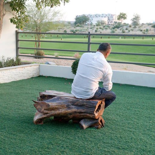 Transform your outdoor space with our Root Bench. Crafted from premium wood roots, it's a unique blend of nature and craftsmanship. Weather-resistant and stable, this bench adds timeless charm to your garden or patio. Elevate your outdoor experience – order now.Dimensions for Teakwood -Total Height: 65cmFloor to seating: 42cmDepth: 50cmWidth: 145cmDimensions for Rosewood -Height: 42cmDepth: 33cmWidth: 95cm
Please ensure that you have received all necessary approvals or permits prior, along with the correct space for the delivery of your products. Also, make sure that your product will fit through all necessary doors and lifts. Cancellation, returns and refunds will not be granted due to the lack of due diligence of customer.All items are unique - no two pieces will look exactly alike.