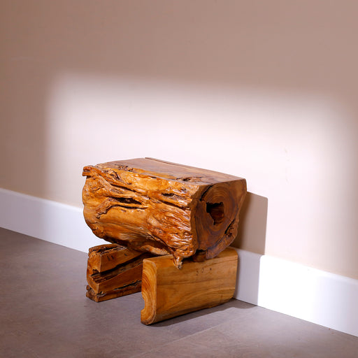 Enhance your space with the natural charm of our Casa Rustic stool.  Each stool boasts a one-of-a-kind organic shape, rich textures, and a sturdy, rustic appeal. Whether used as a seat, side table, or decorative accent, this handcrafted piece brings warmth and character to any home, patio, or office. With its raw, unfinished beauty or polished elegance, the Root Wooden Stool seamlessly blends with modern, farmhouse, and bohemian interiors. Elevate your décor with a timeless piece inspired by nature.
