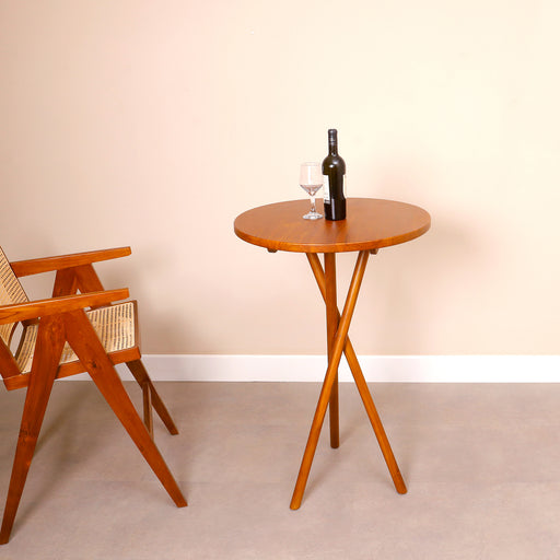 Elevate your space with our stunning wooden bar table, where timeless craftsmanship meets contemporary design. Crafted from premium solid wood, this table features a smooth, rich finish that highlights the natural grain, adding warmth and character to any room. The sleek, minimalist legs offer a modern contrast, delivering both stability and style. Perfect for casual dining, entertaining guests, or creating a cozy breakfast nook—this bar table brings functionality and elegance together in one sophisticated piece.
