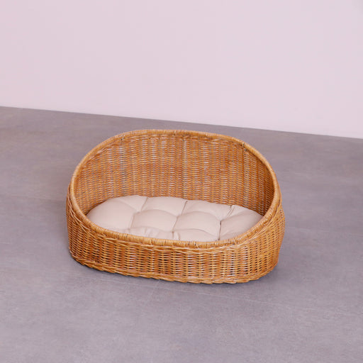 Introducing our Synthetic Rattan PetBed, a sanctuary of style and comfort for your furry friend. Crafted with care from high-quality synthetic rattan, this pet house blends seamlessly with your home decor while providing a cozy retreat for your beloved companion. Upgrade your pet's space with a touch of sophistication and undeniable comfort. Dimensions -30cm x 52cm x 35cm