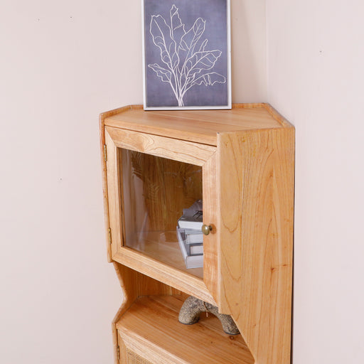 Enhance your home with the timeless charm of our Aubrey Corner shelf. Thoughtfully designed to bring warmth, texture, and practicality to your space, this shelf is an ideal solution for small or awkward corners. Whether you're looking to showcase decorative items, store everyday essentials, or simply add a stylish accent, this piece offers the perfect balance of elegance and utility.