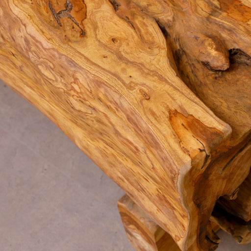 Transform your space with the earthy elegance of our Anton Bench — a truly unique piece of functional art. Crafted from Solid wood, this bench is individually carved and polished to highlight the natural contours, grain patterns, and organic textures found only in solid root wood. Whether placed in a cozy corner, styled at the foot of your bed, set as a stunning entryway statement, or used as garden seating under a tree, this bench offers rustic warmth and timeless character that blends seamlessly with modern, bohemian, earthy, or eclectic design styles.
Overall dimensions : Length approx 78.5cm x Depth approx 35cm x Height 39.5cm