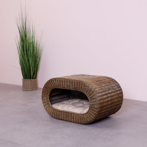 Introducing our Synthetic Rattan Pet House, a sanctuary of style and comfort for your furry friend. Crafted with care from high-quality synthetic rattan, this pet house blends seamlessly with your home decor while providing a cozy retreat for your beloved companion. Upgrade your pet's space with a touch of sophistication and undeniable comfort.
Dimensions: Olive: L61cm X D40cm X H43cmNatural: L85 X D40 X H45cm
Note: Cushion is Complimentary!