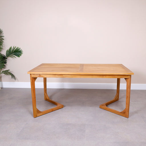 The Elysian Elegance Dining Table is crafted with precision, featuring a sleek and timeless design that seamlessly integrates into various interior styles. The expansive tabletop, available in exquisite finishes, provides ample space for gatherings, fostering an environment of togetherness and conviviality.
Overall dimensions:160cm length × 90cm depth
Made with solid teak wood - ideal for outdoors.