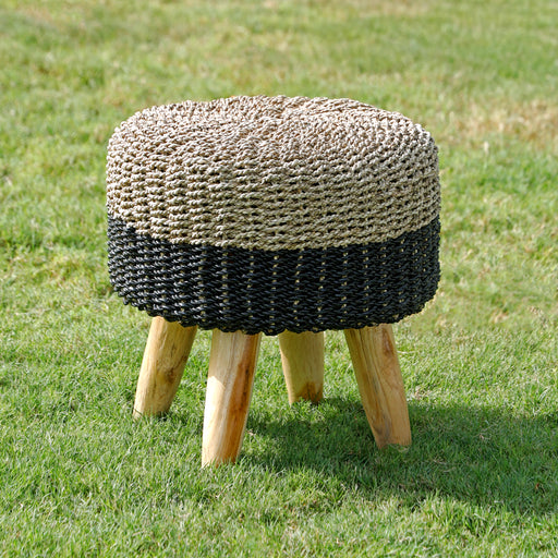 Two-Tone Aida Seagrass Stool