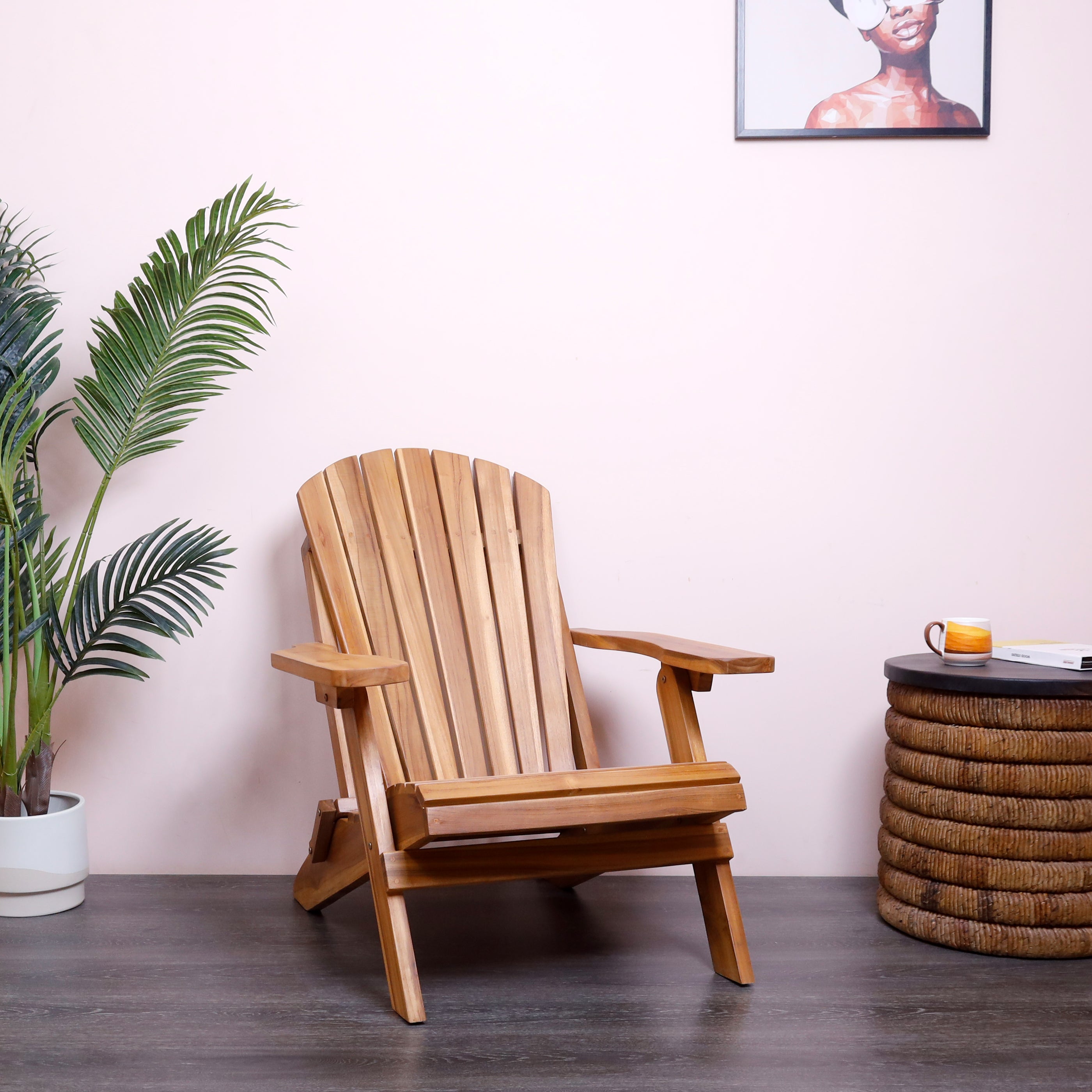 Kampala Foldable Lounge Chair — Urban Oak Rustic, Reclaimed, Urban