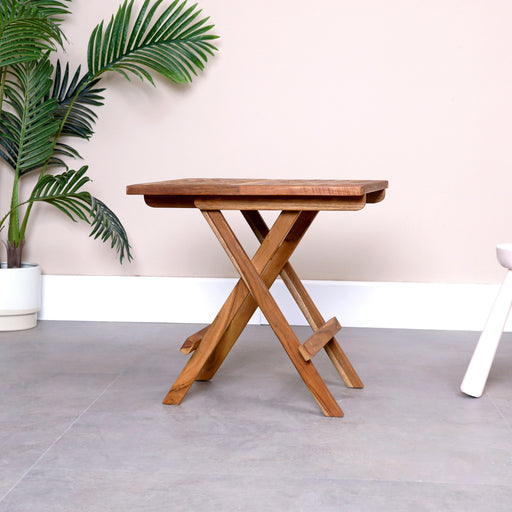 Made with Responsibly sourced Indonesian timber. This folding table is a versatile and portable piece of furniture designed for convenience and space-saving purposes.
overall dimensions:

L50×W50×50