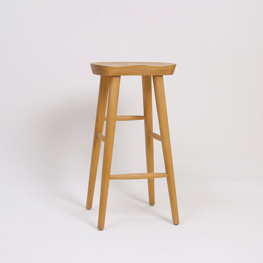 Made from high-quality solid wood, this bar stool is strong, durable, and built to last. Its natural wood finish gives it a timeless, handcrafted look. With a simple, elegant design, it fits perfectly in any kitchen, dining, or bar space.

Dimensions:
Seating: 45cm × 40cm
Seating Height: 75cm
Total Height: 100cm
