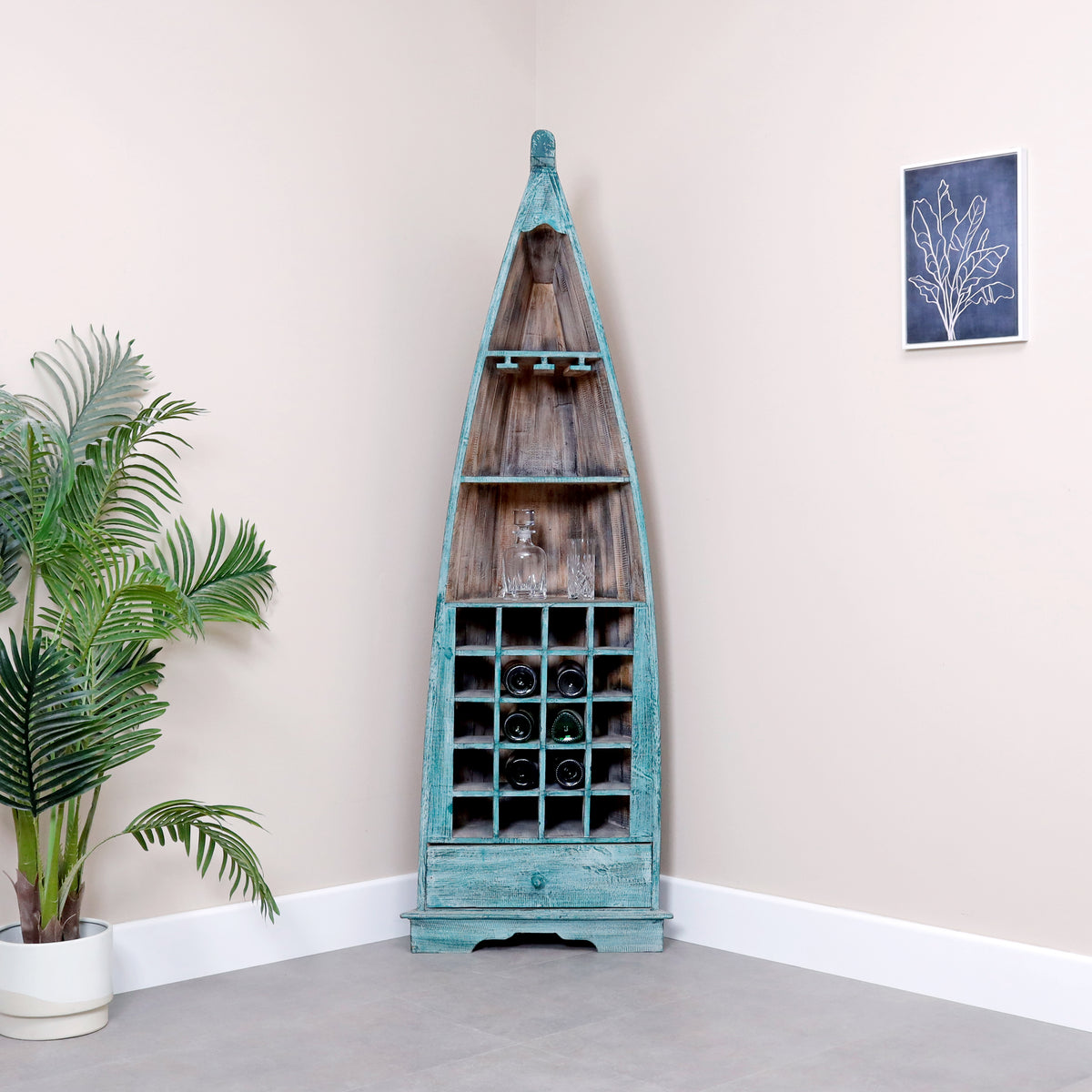 Canoe Wine Rack — Urban Oak Rustic, Reclaimed, Urban