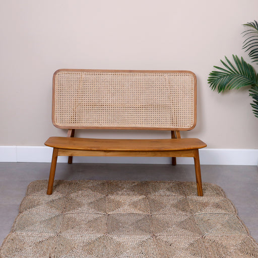 Made with Responsibly sourced Indonesian timber, this rattan bench add a casual vibe to any room while still allowing it to feel sleek and modern.
Overall dimensions -Seating : length 120cm x Depth 47cmSeating height : 39cm Total height : 85cm