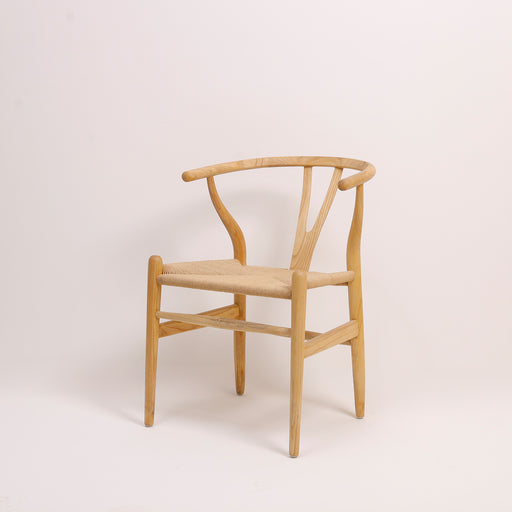 No matter the occasion, these stylish solid wood chairs bring timeless elegance to your dining room a classic piece that is as timeless as they come.
Dimensions:Seating: W50cm × D42cmSeating Height: 45cmTotal Height: 75cmArm to Arm (Outer): 44cm
Note: With the purchase of each Wishbone chair, cushions can be provided at an additional charge of AED 75 each. This offer price only applies if the chair and the cushion are purchased. For more information, please contact our customer support. The above dimensions are approximate. Kindly visit the store for better clarity of wood stain and dimensions.
