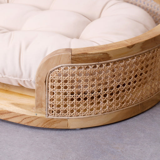 Treat your beloved pet to the ultimate in comfort and luxury with our meticulously crafted SnuggleNest pet bed. Made from high-quality, durable solid wood, this bed not only provides a cozy retreat for your furry companion but also adds a touch of elegance to your home decor. The plush cushion provides an irresistibly soft surface for your pet to rest and relax after a long day of play.
Overall dimensions:Medium: length 60cm×depth 35cm×height 15cmLarge: length 75cm×depth 55cm×height 20cm