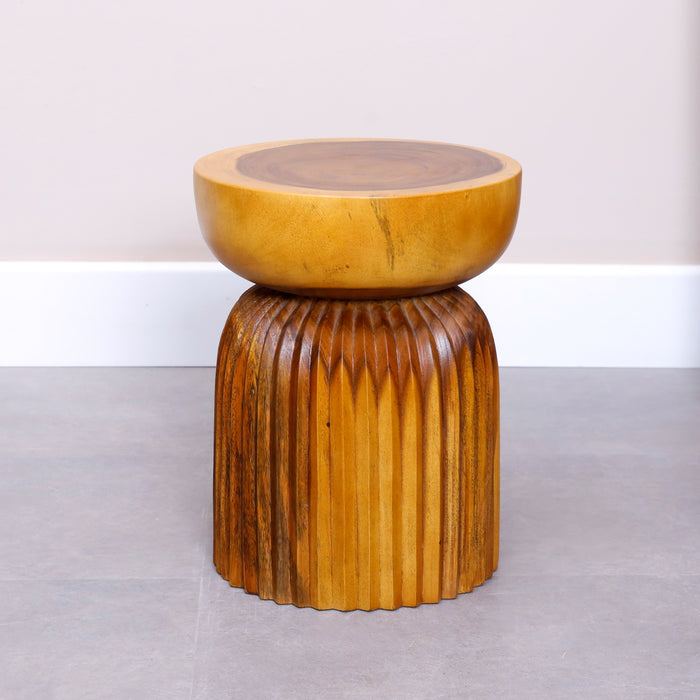 Aurora Carved Stool