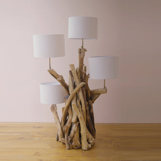 Add a touch of modern designed style to your home with this gorgeous lamps with wooden legsDimensions – Lamp : Diameter 30cmTotal height : 130 cm 