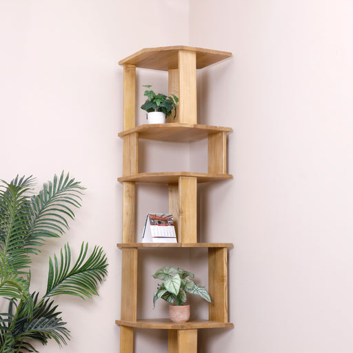 Discover our stylish corner shelf expertly crafted with solid wood, versatile and space-saving furniture piece designed to fit snugly into the corner of your room or wall. Enhance your space with this functional and chic piece.
overall dimensions:

L45×W×45×H205