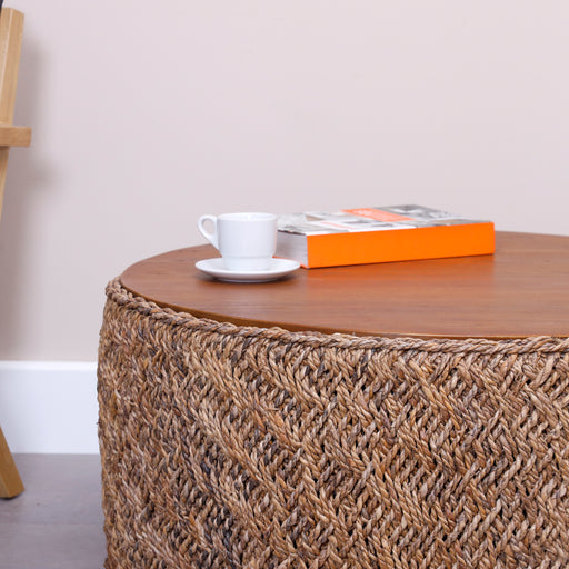 Elevate your living space with the Rico coffee table collection. Crafted with solid wood, these exquisite coffee tables add a touch of sophistication to any room.Material - Solid Wood &amp; Sea GrassColour - Dark BrownDimensions -Rico Classic : Diameter 80cm x Height 48cmRico Deluxe : Diameter 85cm x Height 40cm