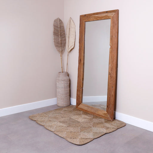Introducing our Reflective Opulence Floor Mirror—a statement piece that transcends functionality, adding a touch of timeless elegance to your living space. Meticulously crafted from high-quality solid wood, this floor mirror is more than just a reflective surface; it's a work of art that enhances the visual appeal of any room. Immerse yourself in the luxurious world of Reflective Opulence and elevate your decor with a mirror that captures the essence of enduring style.Dimensions - Height: 200cmWidth: 99cm