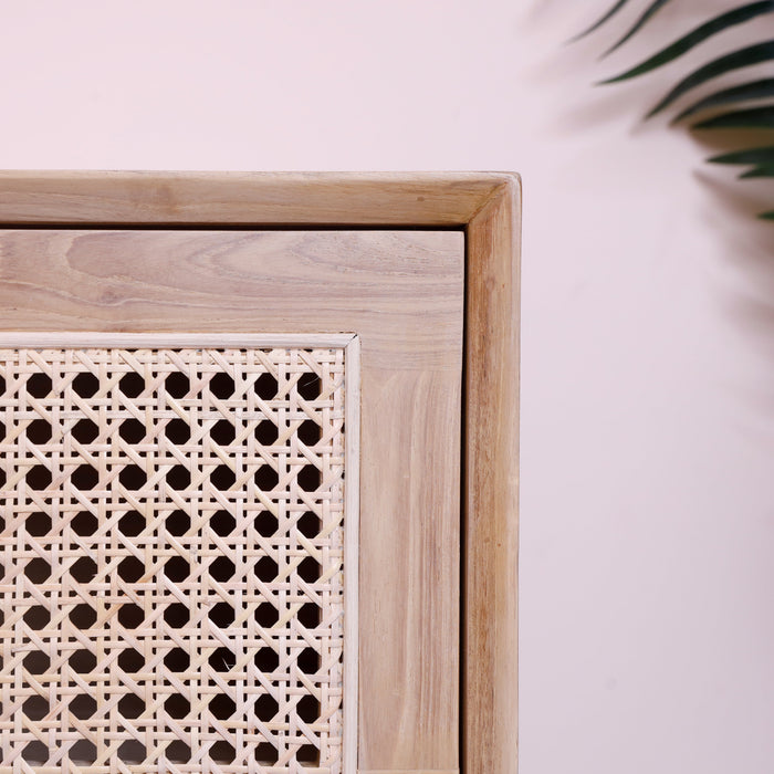 Bergen Rattan Cabinet Urban Oak - Rustic, Reclaimed, Urban