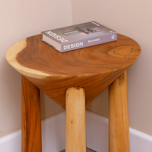 Enhance your living space with our Kayla side table, crafted from high-quality hardwood for lasting durability and charm. Featuring a sleek yet sturdy design, this versatile piece complements any decor, from rustic to modern. Perfect for holding lamps, books, or decorative accents, its smooth finish and natural wood grain add warmth and sophistication to any room.