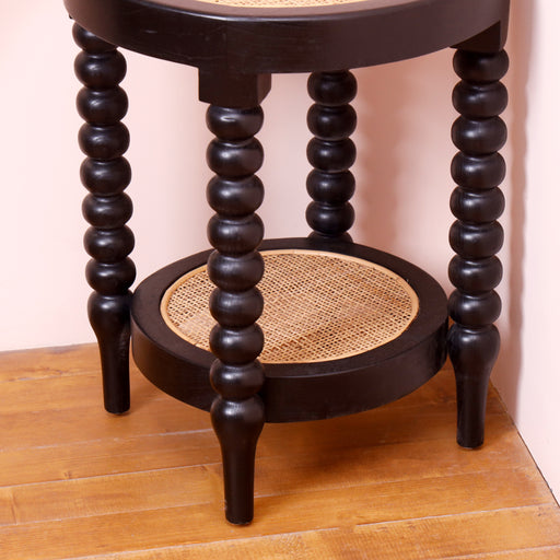 Add an instant touch of style to your decor with this natural solid wooden side table with Rattan.Dimensions: 45 x 45 x 56