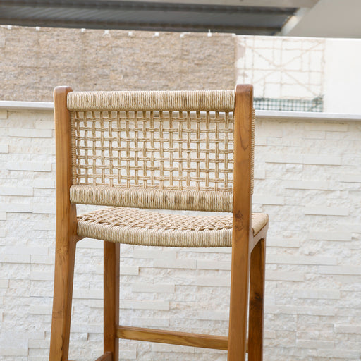 
Add an instant touch of style to your bar with this Wooden Rattan Bar Chair.Overall dimensions -Seating 45cm x 40cmTotal height 110cmSeating to floor 74cm