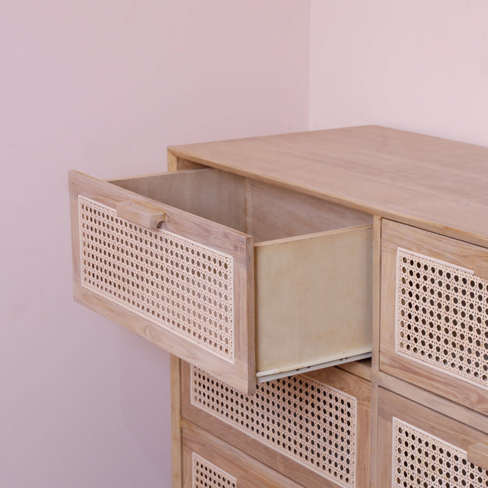 Bergen Rattan Cabinet Urban Oak - Rustic, Reclaimed, Urban