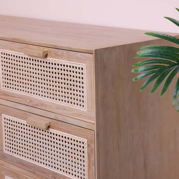 Bergen Rattan Cabinet Urban Oak - Rustic, Reclaimed, Urban