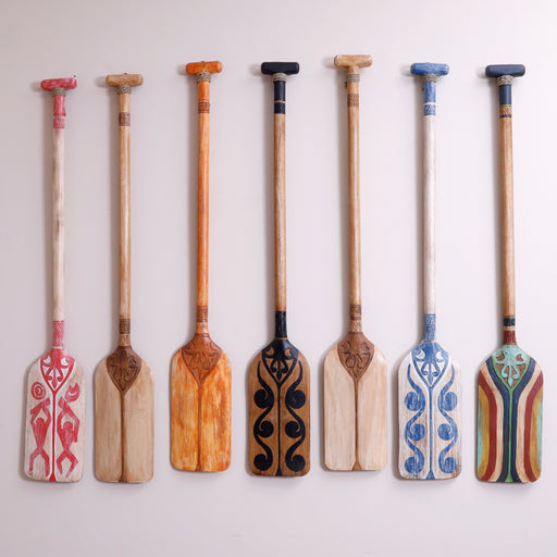 
Elevate your home or office aesthetic with our exquisite Aroha paddle decor collection. Crafted with precision and passion, each piece exudes elegance and sophistication, adding a touch of coastal charm to any room.
Note: Sold as individual pieces.
Overall dimensions:length 130cm×depth 20cm