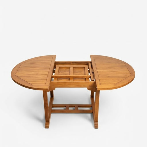 Adaptive Grandeur. Precision Engineering. The Emerson Dining Table is the ultimate centerpiece for the versatile host. This masterful oval table features an integrated "butterfly" extension mechanism, allowing the surface to expand seamlessly without the need for separate leaf storage. Whether you are hosting a quiet family breakfast or a large festive dinner, the Emerson adapts to your needs while maintaining a sturdy, stately presence.


Butterfly Extension System: A self-storing center leaf that unfolds like wings, allowing you to increase your seating capacity in seconds.

Refined Oval Silhouette: The soft, curved edges encourage a social dining atmosphere and improve flow in open-plan dining rooms.

Architectural Trestle Base: Supported by a robust, H-frame trestle base that provides maximum legroom and rock-solid stability.

Slat-Detail Surface: Precision-aligned timber slats give the tabletop a classic, high-end texture while allowing for the natural expansion and contraction of the wood.
