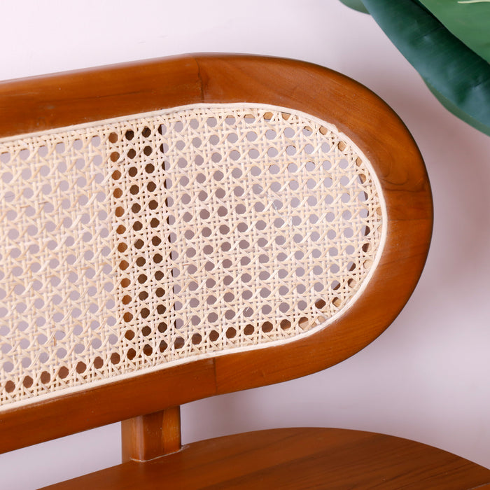 Anastasia Rattan Bench Urban Oak - Rustic, Reclaimed, Urban