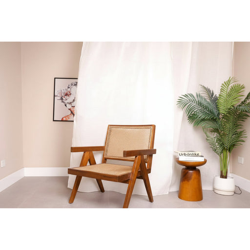 Made with responsibly sourced Indonesian timber. A perfect fusion of comfort, style, and craftsmanship designed to elevate your relaxation experience. This thoughtfully crafted lounge chair is more than just a seat; it's an invitation to unwind and indulge in a moment of tranquility.
Overall dimensions:
Medium - arm to arm 61 cm (outer), overall seating W 55 x D 53.5 cm, cushion W 46 x D 48 cm, Seating height: 45 cm, total height: 71 cm, top of armrest to floor: 62.5cm
Large - arm to arm (outer): 68 cm, overall seating: W 61.5 cm x D 58 cm, Seating height: 43cm, total height: 81 cm, Top of armrest to floor: 59 cm 
NOTE: Back Cushion will cost an additional AED 80. This offer price is valid only if purchased along with the chair.