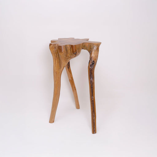 Each Brelle Side Table is a one-of-a-kind creation, celebrating the unique grain patterns, knots, and variations inherent in premium solid teak. The wood’s natural oils provide built-in resistance to wear, ensuring that its luxurious finish remains intact over time. Whether used to hold a curated selection of books or as a standalone statement piece, it adds a grounded, high-end feel to your living space.


Specifications

Material: Solid Teak Wood

Design: Organic / Live Edge / Rustic Luxury

Variations Available: * Large (L1, L2, L3): Scaled for prominent placement and broader surface needs.

Small (S1, S2, S3): Compact footprints ideal for tight corners or paired arrangements.



Key Features

Pure Solid Teak: Harvested directly from the tree to preserve the wood’s natural integrity and exceptional durability.

Artisanal Handcrafting: Every table is shaped by hand, ensuring that no two pieces are exactly alike.

Natural Luster: The rich, warm tones of teak wood create a sense of comfort and luxury, complementing a wide range of color palettes.
