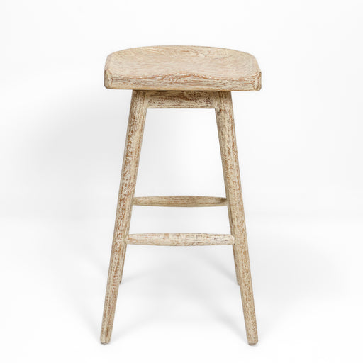 The Bristol Bar Stool combines a classic silhouette with a beautifully distressed finish. Featuring a hand-carved saddle seat designed to contour to the body, this stool offers both style and comfort for your kitchen island or bar. The whitewashed timber finish highlights the wood's natural grain, adding a touch of vintage-inspired character to contemporary and farmhouse interiors alike.


Saddle-Contoured Seat: Ergonomically carved for superior comfort without the need for a backrest.

Artisan Whitewash Finish: Hand-applied distressed finish that provides a unique, "lived-in" coastal or rustic look.

Sturdy Tapered Legs: A classic four-leg design with integrated footrests for maximum stability.

Space-Saving Design: Its backless profile allows it to slide completely under counters when not in use.

Specifications:


Height: 78.5cm

Seat Width: 40cm
