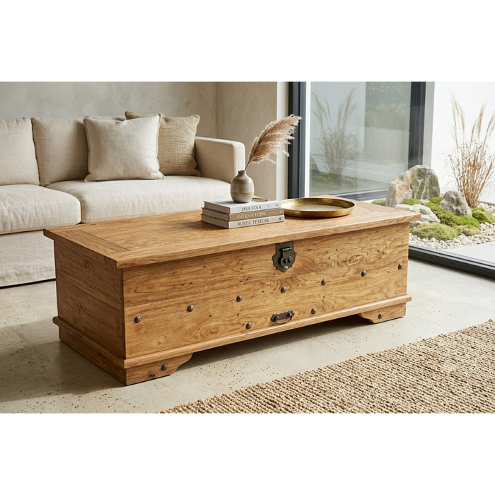 Javanese Antique-Style Solid Wood Storage Chest