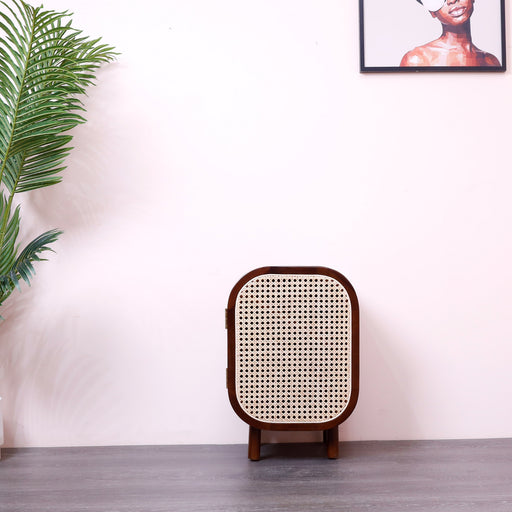 
This Rattan bedside table with solid wooden legs is stylish and provides plenty of storage space. Perfect for those who love rattan furniture, but want something different.Dimensions - W40cm x D35cm x H60cm
Colours : Black, Coffee Brown, Walnut