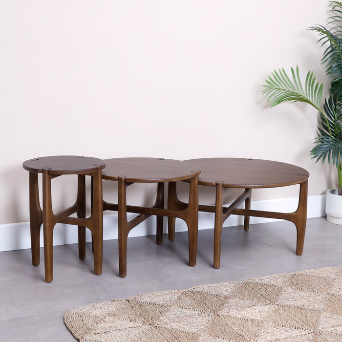 Clio Nesting Table -Coffee Brown