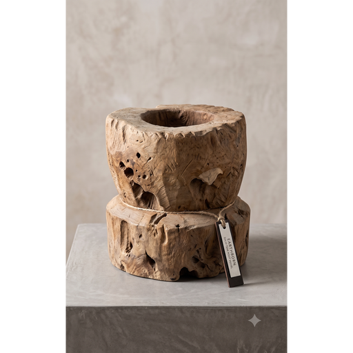 Earthborn Primitive Solid Teak Root Vessel