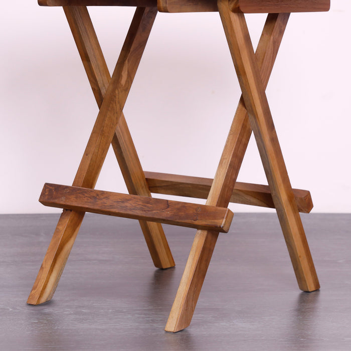 Folding Round Picnic Table Urban Oak - Rustic, Reclaimed, Urban