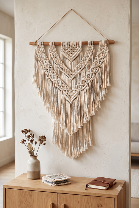 Bohemia Hand-Woven Macrame Fiber Wall Hanging