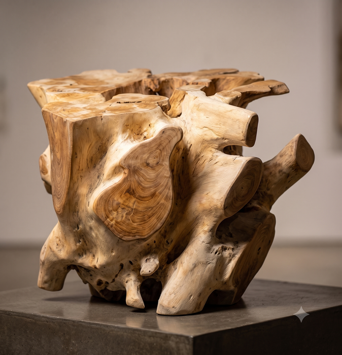 Ubud Organic Solid Teak Root Coffee Table