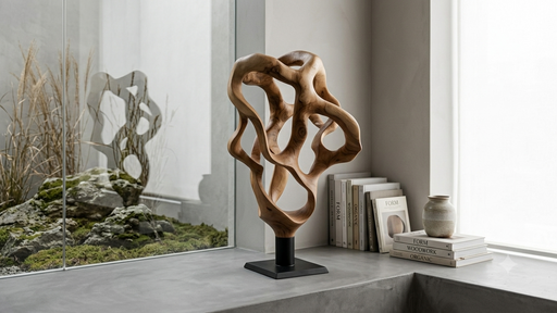Sanur Hand-Carved Teak Root Abstract Sculptural Decor