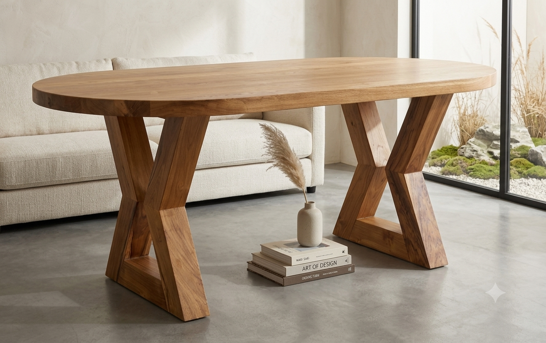 Hannah Oval Solid Teak Dining Table