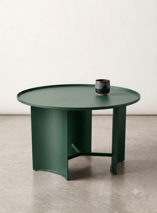 Orbit Minimalist Round Metal Coffee Table