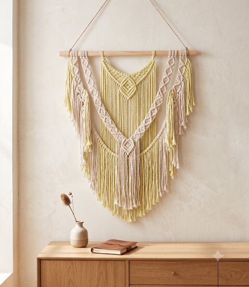 Bohemia Hand-Woven Macrame Fiber Wall Hanging