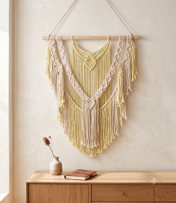Bohemia Hand-Woven Macrame Fiber Wall Hanging