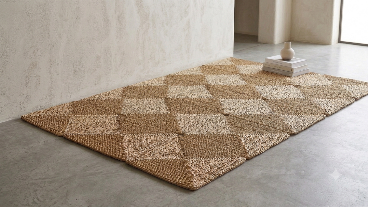 Seminyak Hand-Woven 5-Fold Seagrass Mat & Floor Runner