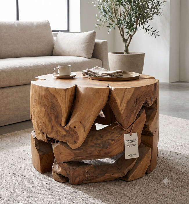 Wildwood Sculptural Solid Teak Root Coffee Table