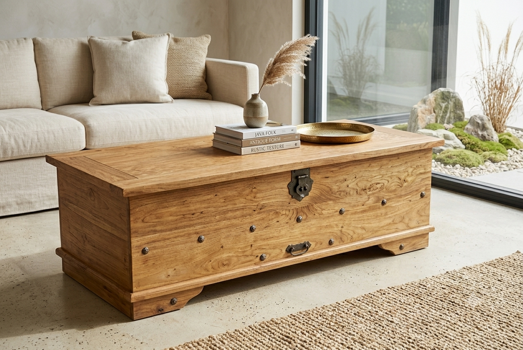 Javanese Antique-Style Solid Wood Storage Chest