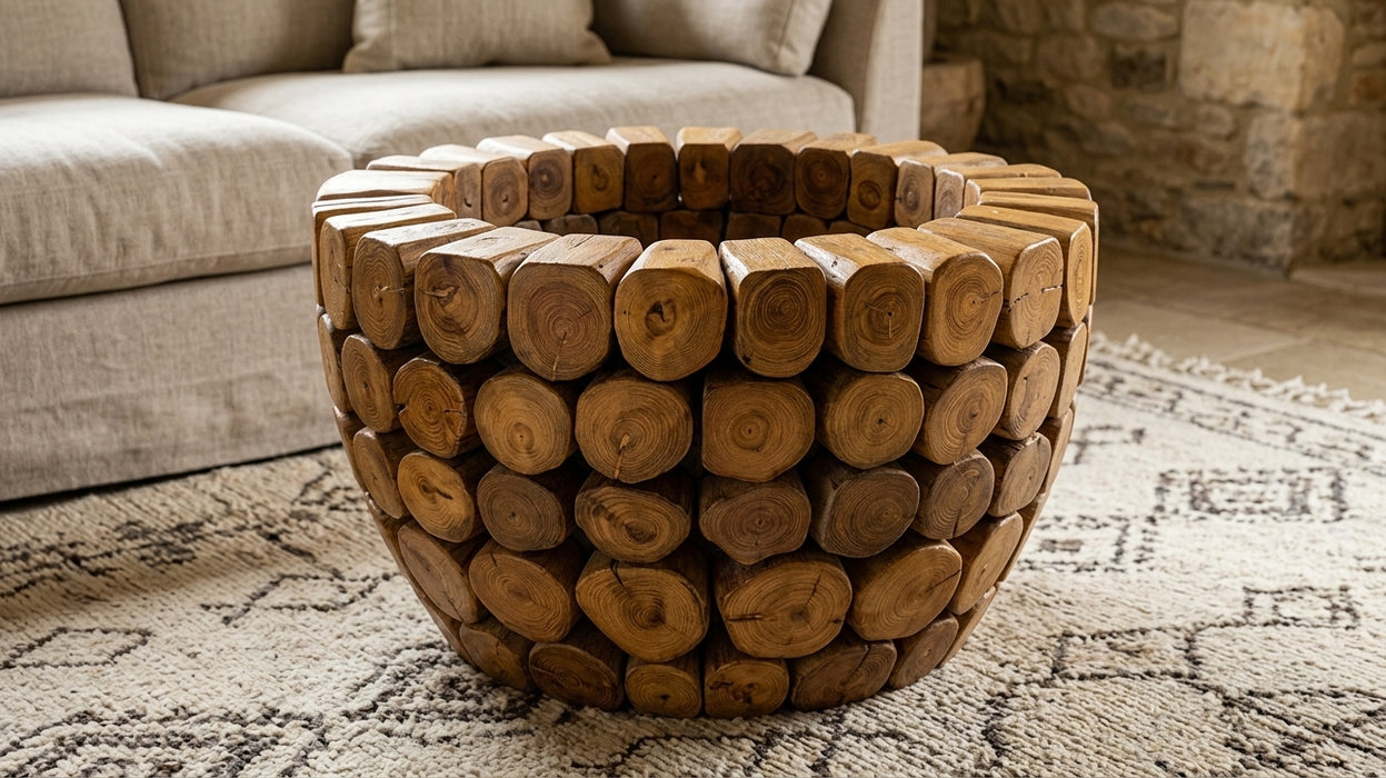 Cotswold Log Mosaic Coffee Table
